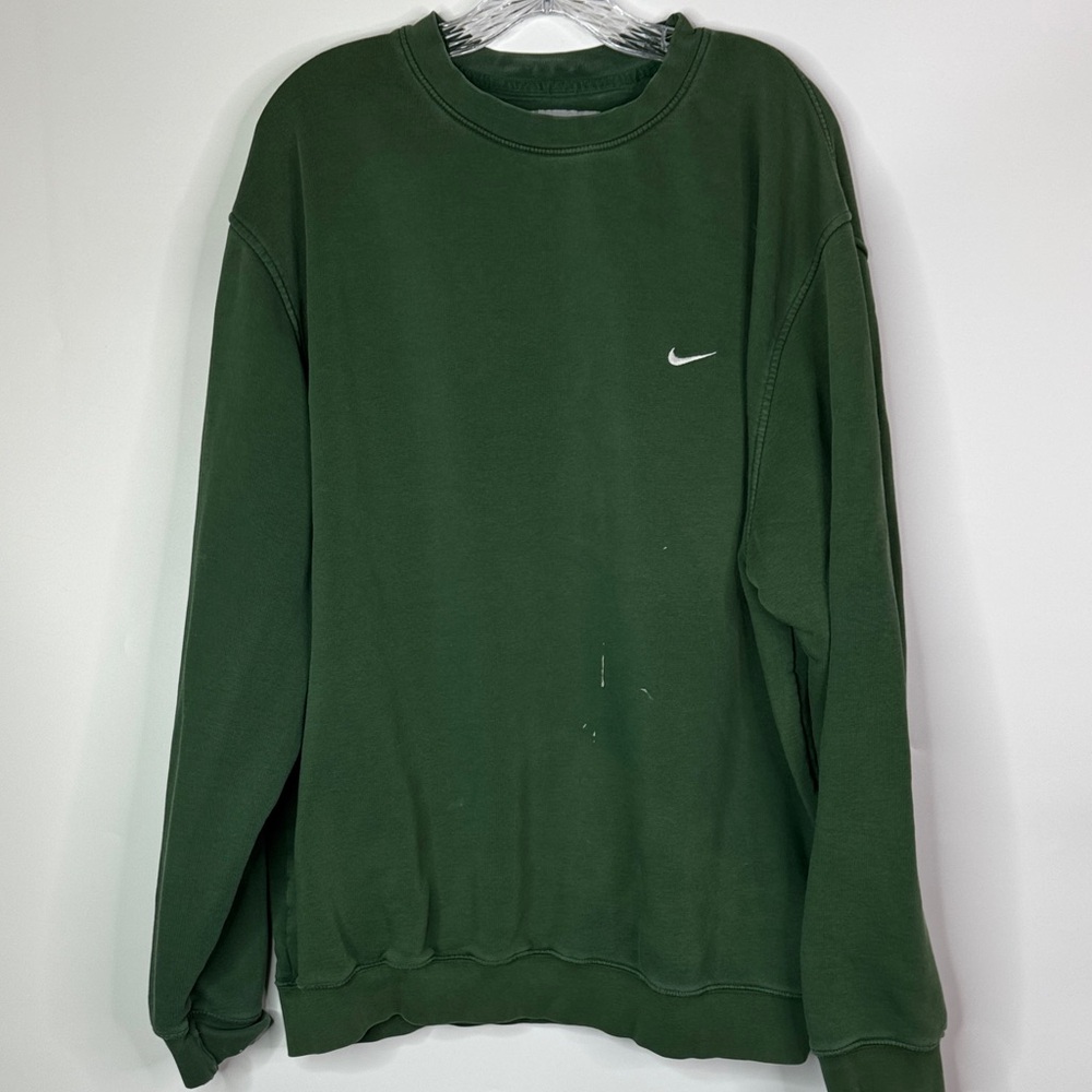 Vintage Nike Side Swoosh Green Crewneck Sweatshirt Size XL